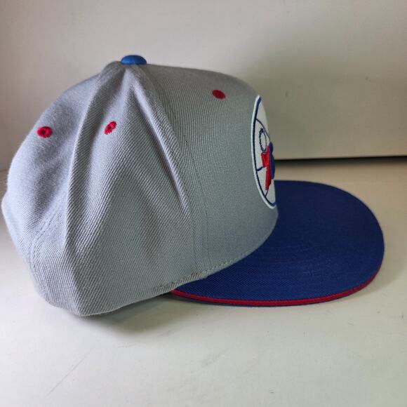 Philadelphia 76ers Mitchell & Ness Snapback Hat Gray Blue Red NBA - Picture 4 of 10